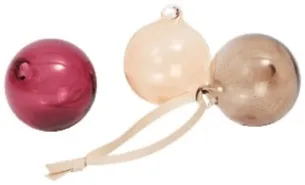 Glass Baubles S - Set of 3 - Roseate Translucent