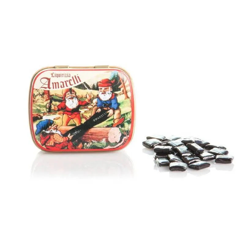 Lakridspastiller ren lakrids i metalæske 20 gram - Mint