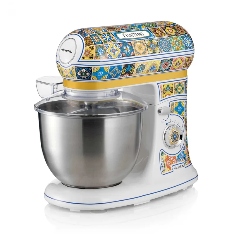 Ariete 1588/0P, Stavblender, Blå, Gul, Æltning, Blanding, 5,5 L, Drejning, Rustfrit stål