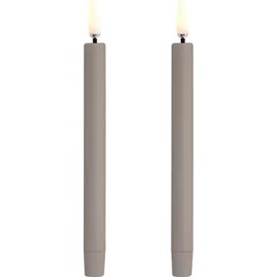 Uyuni LED kronelys, batteri, beige