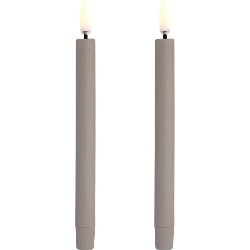 Uyuni LED kronelys, batteri, beige