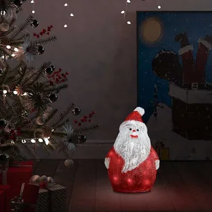 LED-julesnemand 30 cm indendørs/udendørs akryl  Rød