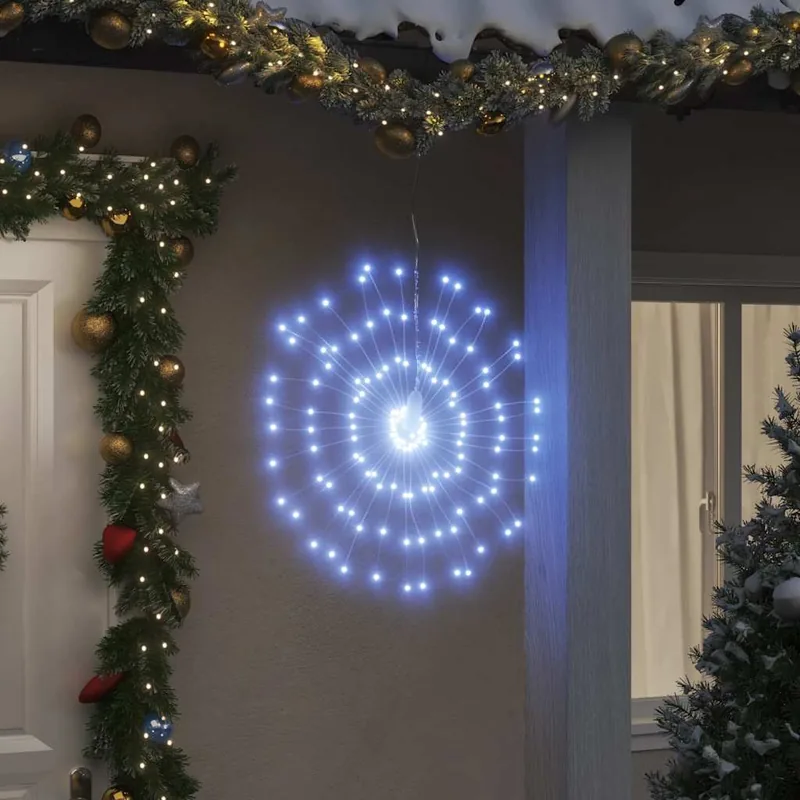 Lysende starburst-dekoration 140 LED'er 17 cm