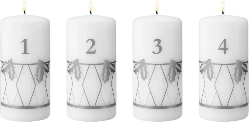 Cc26 Adventslys Sølv