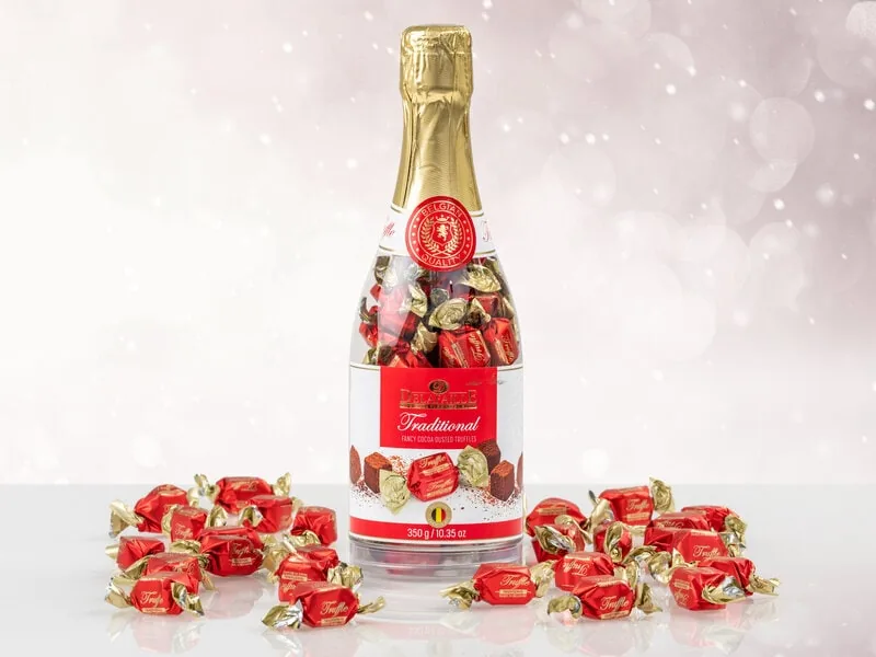 Chokoladetrøffel i Champagneflaske