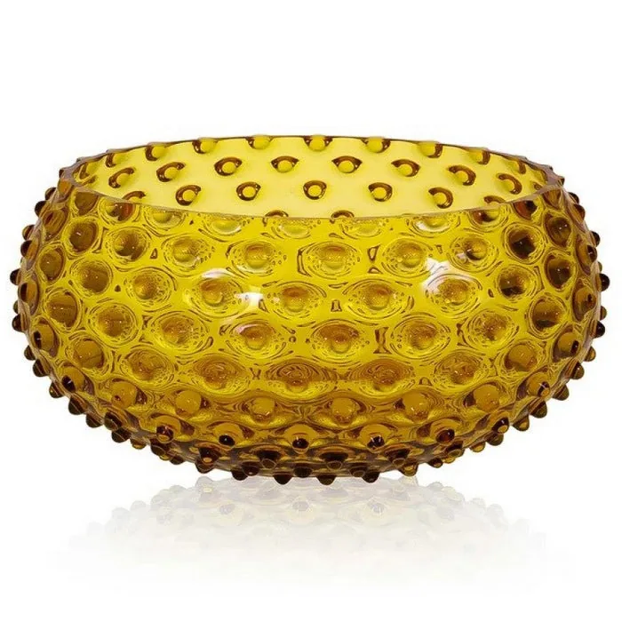 Skål Hobnail 23 cm Anna Von Lipa - Amber