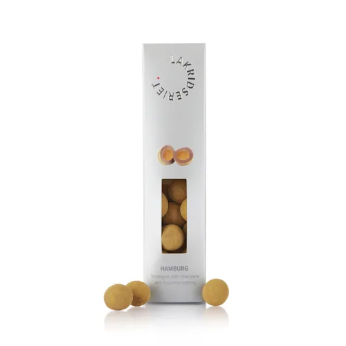 Hamburg - Syrlig vingummi m/ chokolade & lakrids - 170g