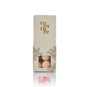 Karamelliseret hvid chokolade med karamel og havsalt i grå Cocoture æske - 55g