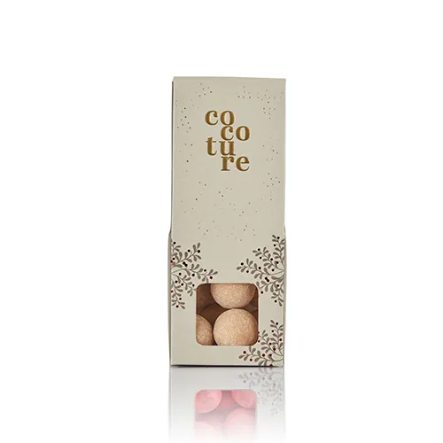 Karamelliseret hvid chokolade med karamel og havsalt i grå Cocoture æske - 55g
