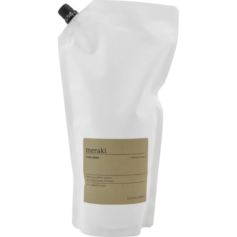 Meraki Blossom Breeze Opvaskemiddel Refill 1L Hvid