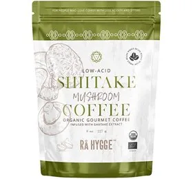 RÅ HYGGE Kaffe m. Shiitake svampeekstrakt- hele bønner Ø &bull; 227 g.    X