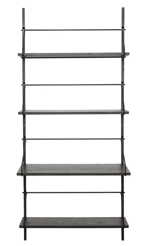 HÜBSCH NORM VÆGREOL M/4 HYLDER SORT - 180