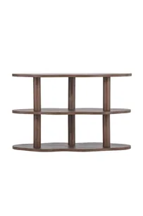 VENTURE DESIGN Moln reol, m. 3 hylder - MDF med mocca 3D-papir (120x45x75)