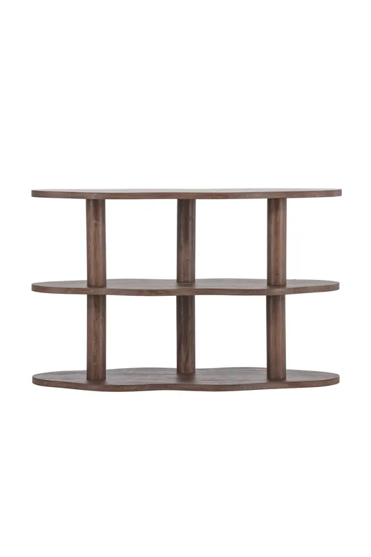 VENTURE DESIGN Moln reol, m. 3 hylder - MDF med mocca 3D-papir (120x45x75)