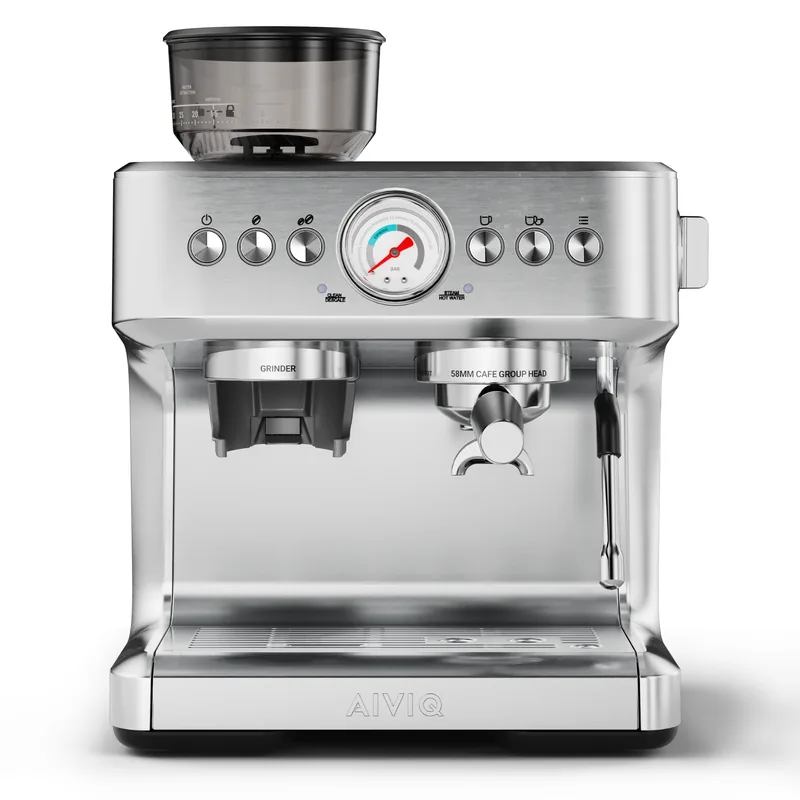 AIVIQ Aspire Core - Espressomaskine med Kaffekværn - AME-251S - Rustfrit stål