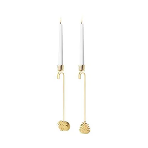 Georg Jensen 2023 Lyseholdersæt, 2 stk - Forgyldt  : Erling Christensen Møbler