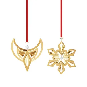 Georg Jensen 2024 Juleornamentsæt, 2 stk - Forgyldt  : Erling Christensen Møbler