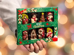 Chokoladeæske med julefigurer