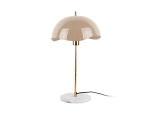 LEITMOTIV Bord lampe Waved Dome enamel soft brown