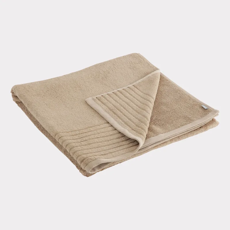 Bambus strandhåndklæde sand 100x150