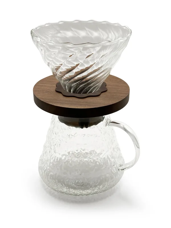 Pour over sæt med tragt og kande  400 ml.