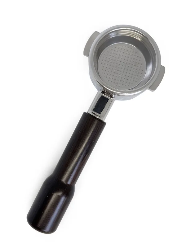 Portafilter med kurvet håndtag - 58 mm. (Passer til La Marzocco)  Wenge