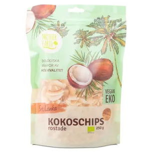 Mother Earth Kokosflager Ristede Premium ØKO, 250 g