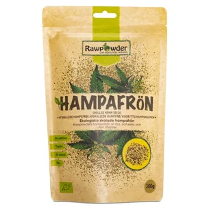 RawPowder Skrællede Hampefrø, 300 g