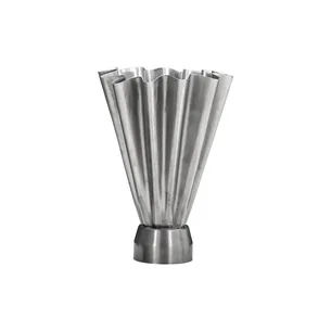 Flood vase medium (højde 33 cm) - Børstet sølv