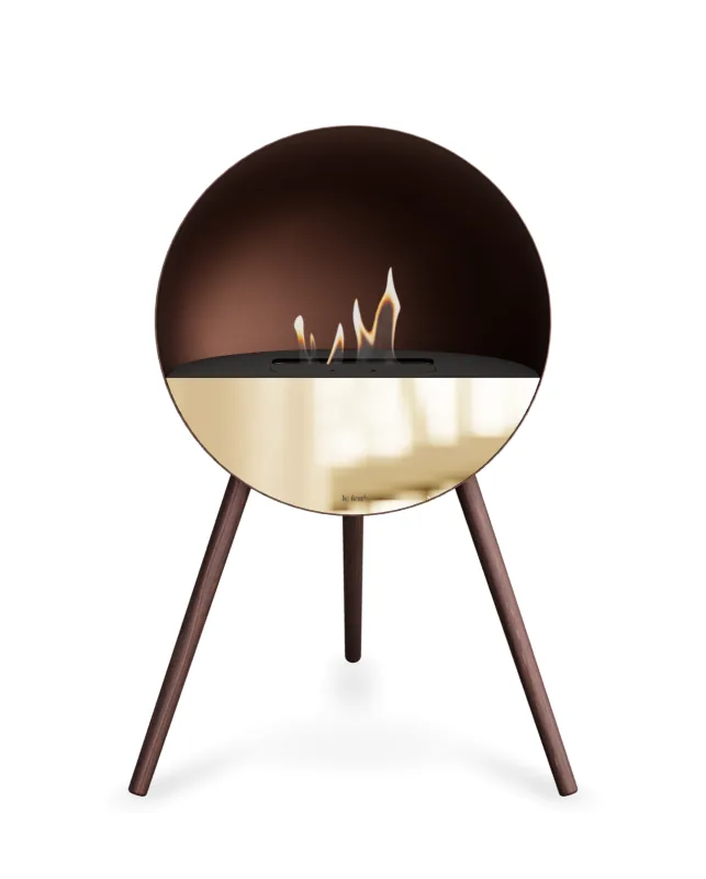 Mocca biopejs - Eye - sort og rose gold front - ben i røget