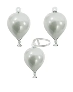 Balloon juleophæng, 3 stk. - grå