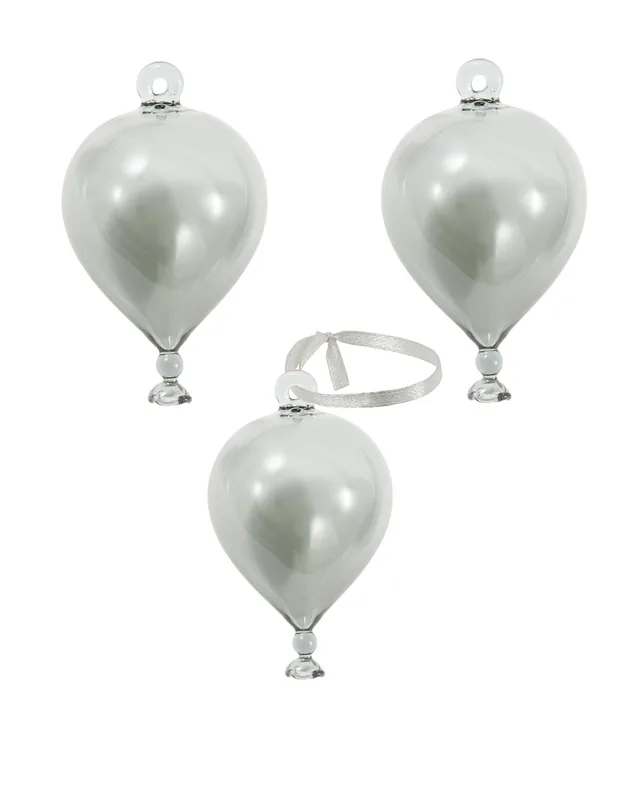 Balloon juleophæng, 3 stk. - grå