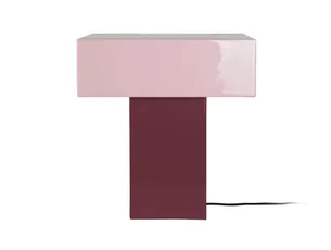 LEITMOTIV Bord lampe Grato Recto dark mauve w. soft lavender