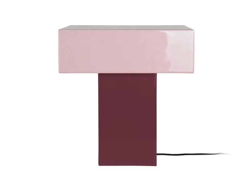 LEITMOTIV Bord lampe Grato Recto dark mauve w. soft lavender