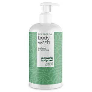 Tea Tree Body Wash til bumser, fedtet hud og kropslugt â Tea Tree Body Wash til uren, fedtet eller irriteret hud. Med Tea Tree Oil, Zinc PCA og mild Coco-Betaine. - 1 stk.