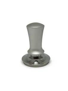 Kalibreret tamper med krave i sølvgrå  58 mm.