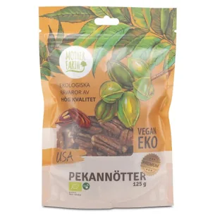 Mother Earth Pekannødder Premium Raw & Øko, 125 g