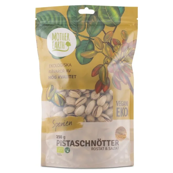 Mother Earth Pistacienødder Skal R&S Premium Øko, 250 g