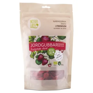 Mother Earth Frysetørrede Jordbærskiver Raw & Øko, 50 g