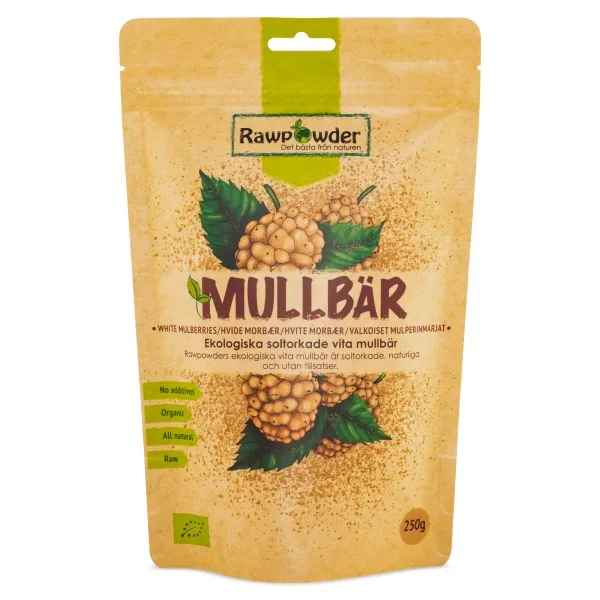 RawPowder Hvide Morbær, 250 g