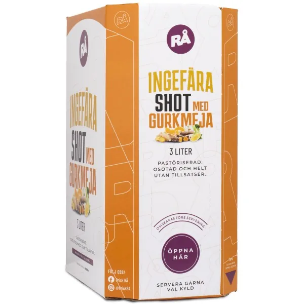 RÅ Ingefærshot m Gurkemeje Bag-in-Box, 3000 ml