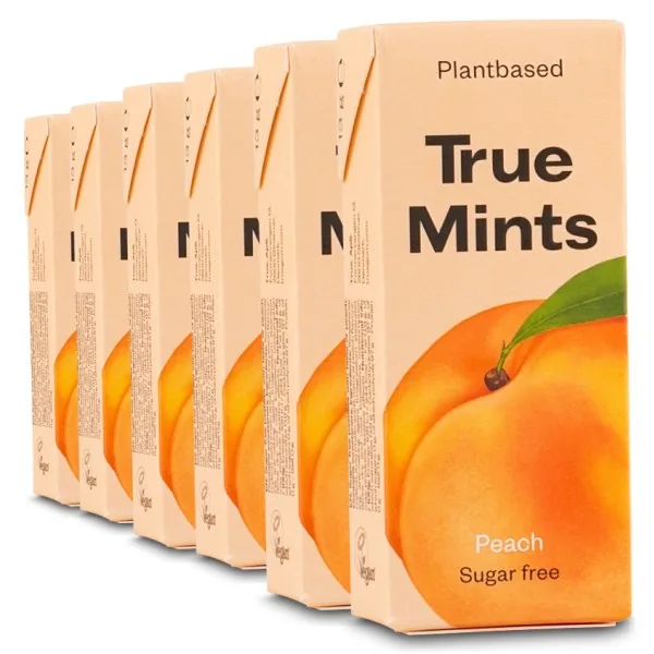 True Mints Pastiller, 6-pak, Peach