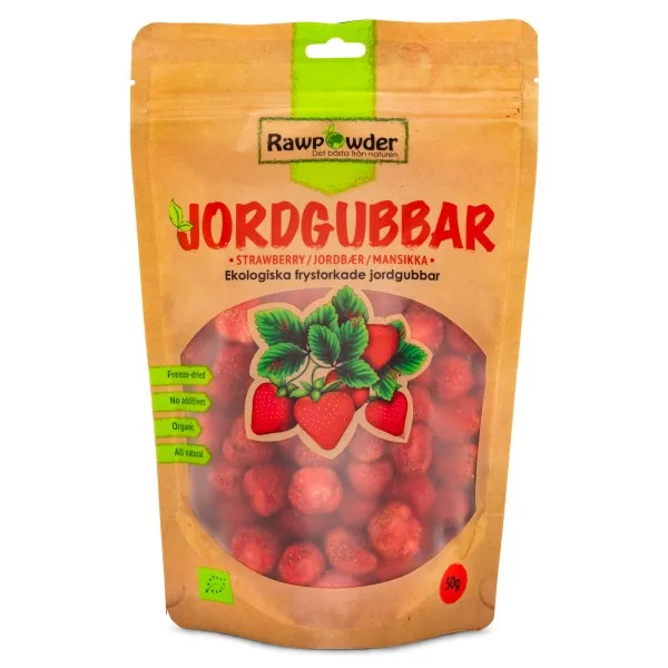 Frysetørrede jordbær, 50 g