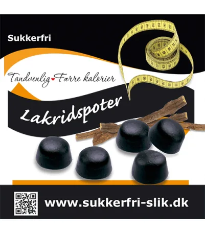 Sukkerfri lakridspoter 80 g