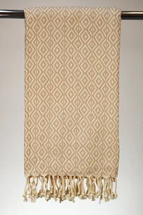 Hamam Double sided Diamond beige, lille eller stor - 50 * 100 cm Gæstehåndklæde