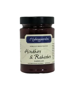 Hindbær/rabarbermarmelade
