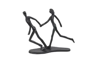 Figur  Metal Par Hånd i Hånd  H16 cm