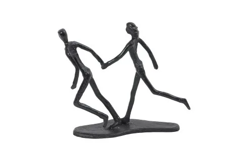 Figur  Metal Par Hånd i Hånd  H16 cm