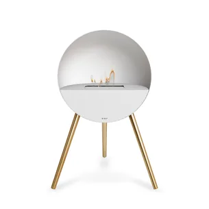 Hvid biopejs - Eye - hvid front - ben i rose gold