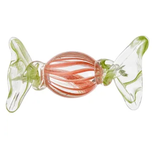 Glas slik, rød/grøn - L14 cm